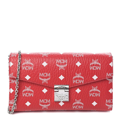 MCM Visetos Monogram Medium Millie Crossbody Bag Ruby Red 1 of 10