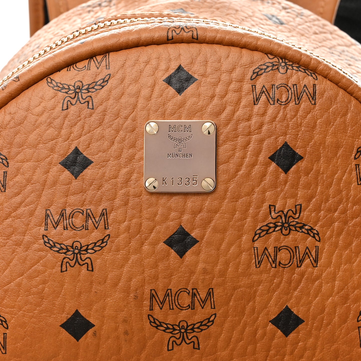 Visetos Small Side Stud Stark Backpack Cognac Cognac