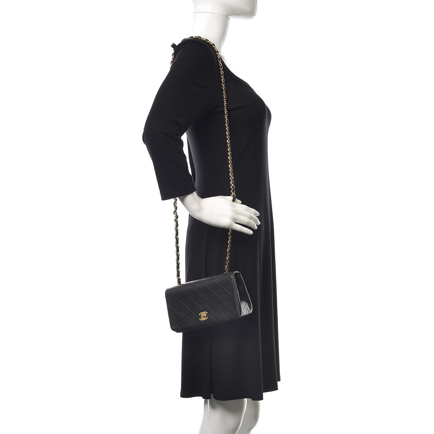 Chanel Lambskin Quilted Mini Flap Black 2 of 10