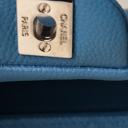 Chanel Caviar Quilted Mini Rectangular Flap Blue 9 of 9