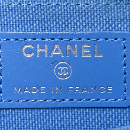 Chanel Caviar Quilted Zip Coin Purse Blue 8 of 10