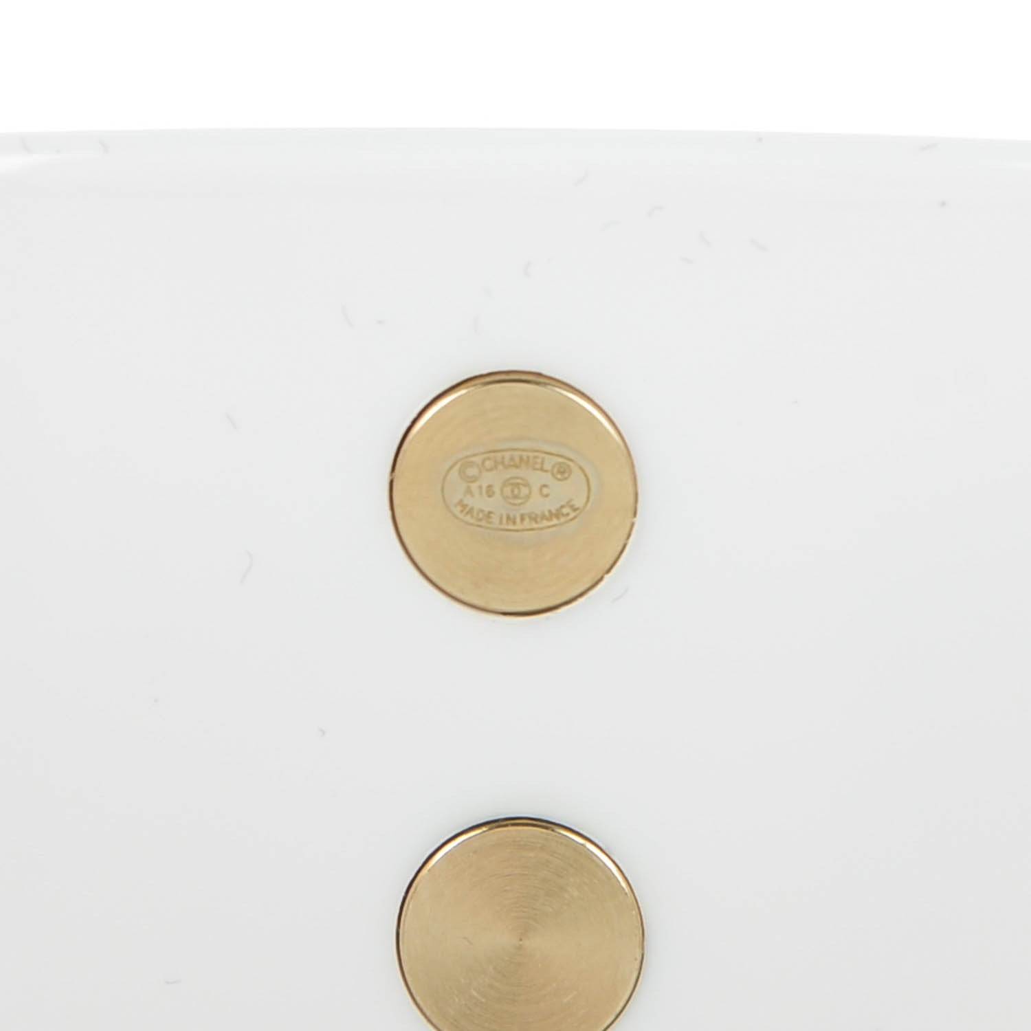 Chanel Resin Gripoix CC Bracelet White 5 of 6