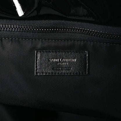 Saint Laurent Patent Wide Puffer Maxi Tote Black 9 of 16