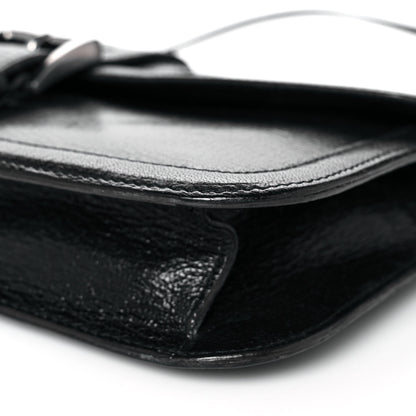 Prada Goatskin Flap Bag Black 8 of 12