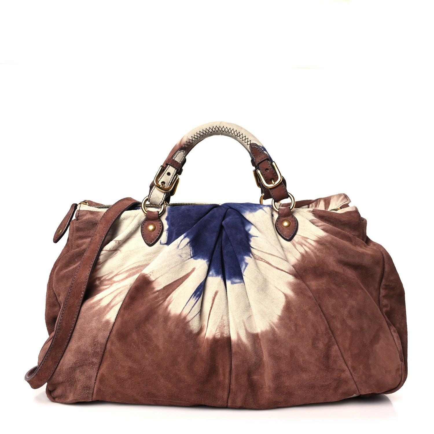 Miu Miu Camoscio Tie Dye Shopping Bag Multicolor 1 of 9