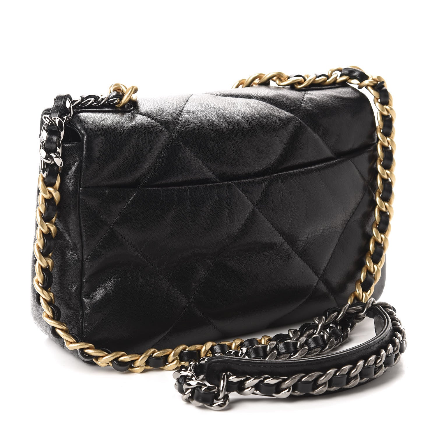 Chanel Lambskin Quilted Medium 19 Flap Black 3 of 10