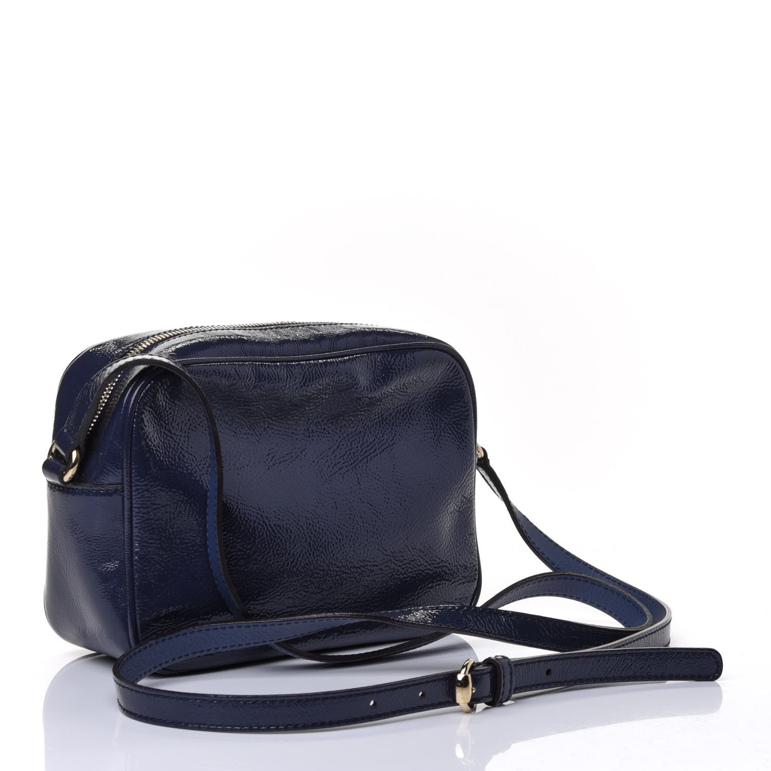 Gucci Vernice Naplack Small Soho Disco Bag Uniform Blue 2 of 4
