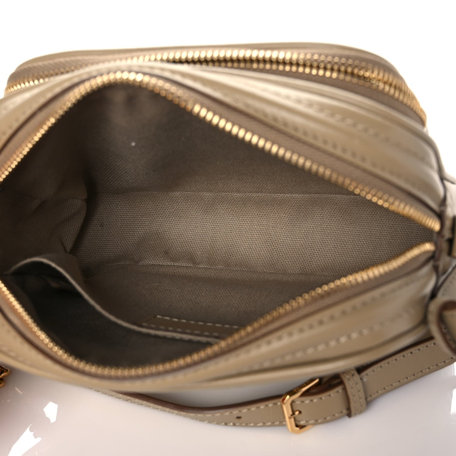 Burberry Calfskin Embossed Monogram Camera Chain Bag Honey 5 of 12