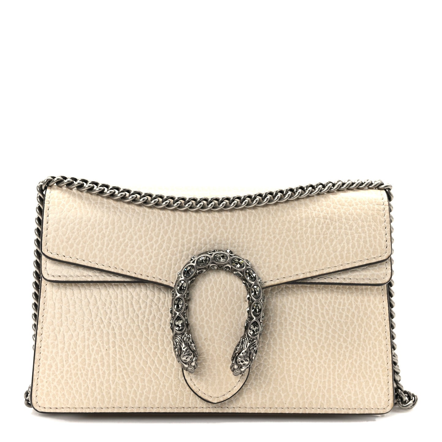 Dollar Calfskin Crystal Super Mini Dionysus Shoulder Bag Mystic White Black Diamond