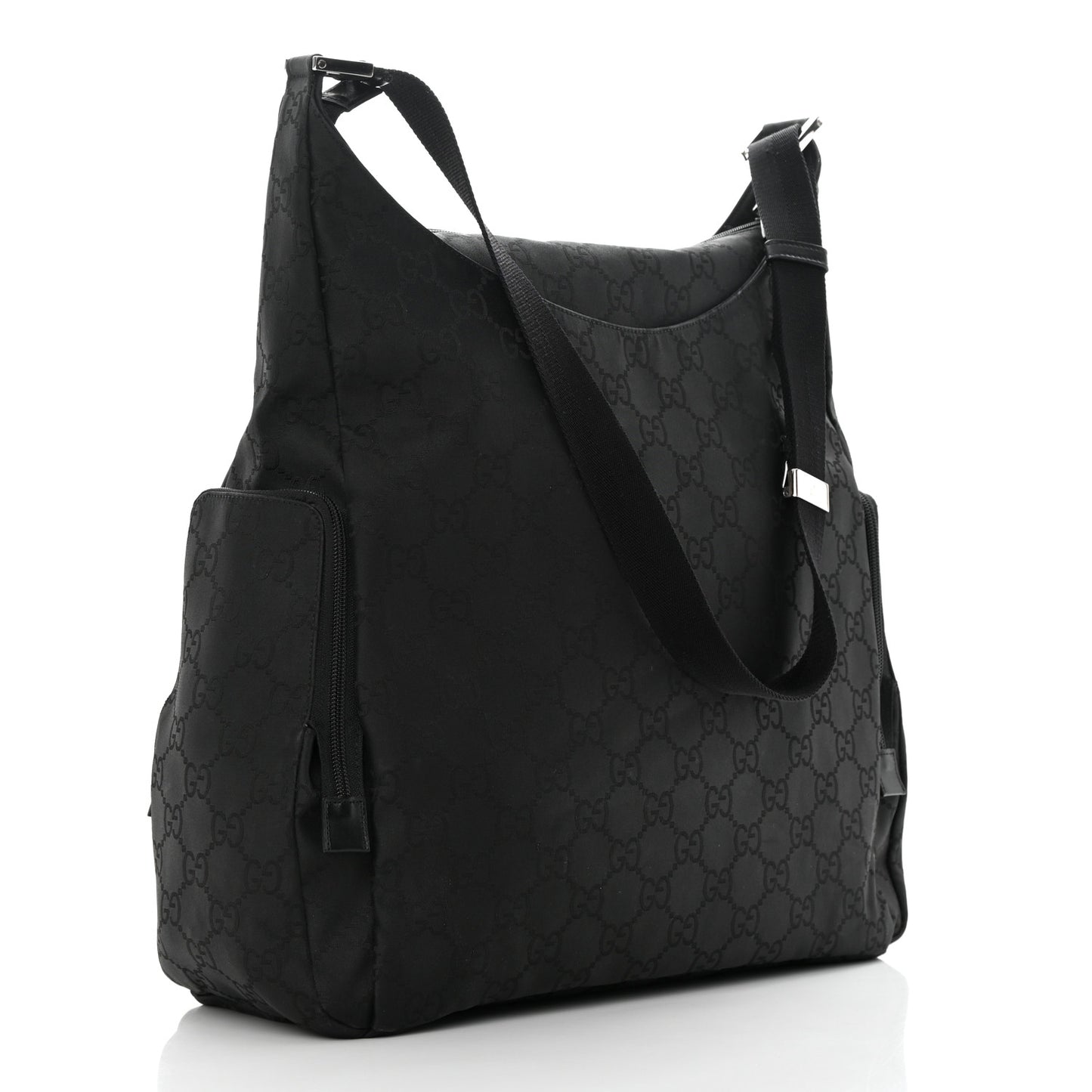 Nylon Monogram Extra Large Satchel Black