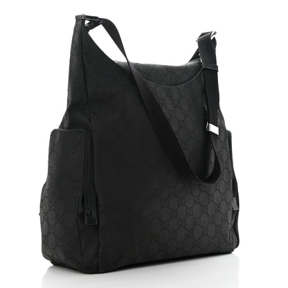 Gucci Nylon Monogram Extra Large Satchel Black 3 of 12
