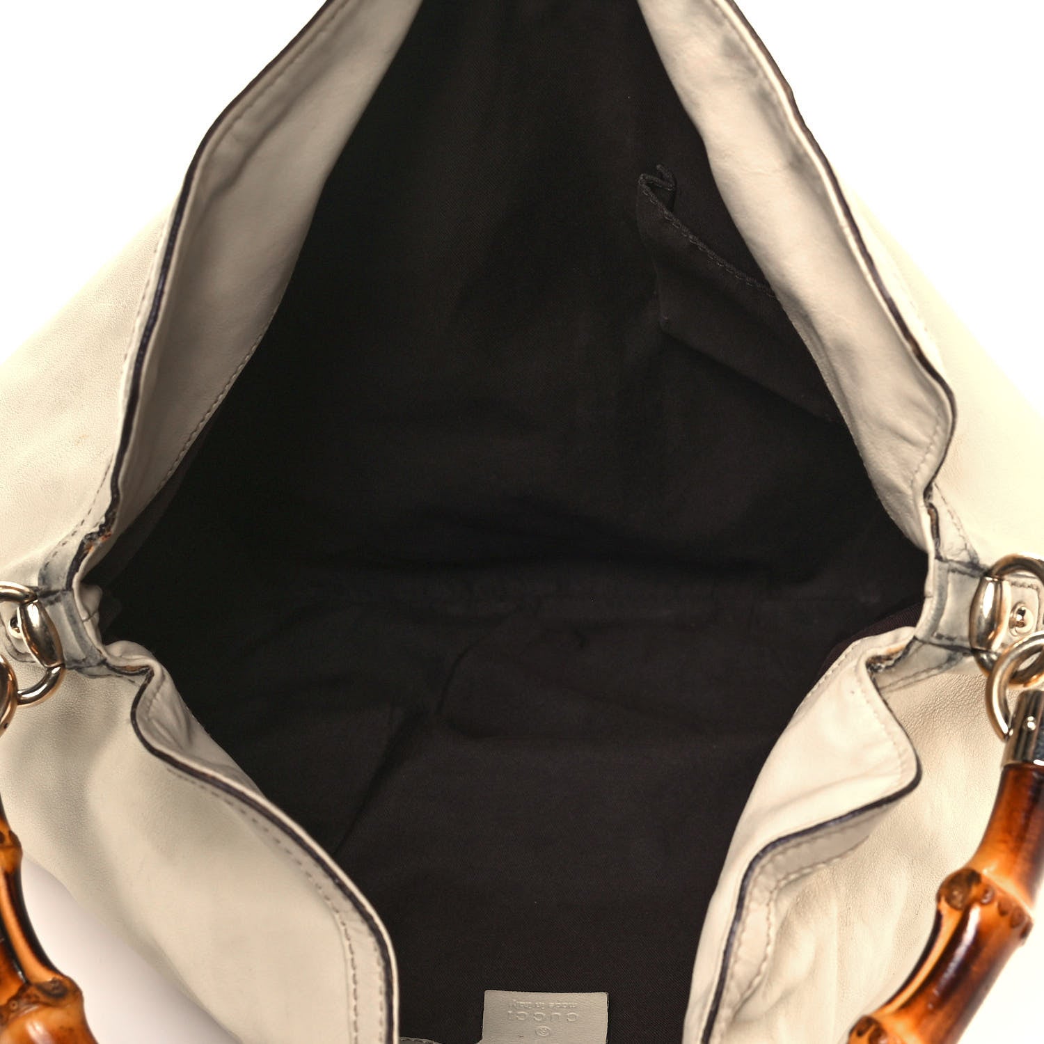 Gucci Calfskin Peggy Bamboo Top Handle Hobo Ivory 5 of 23