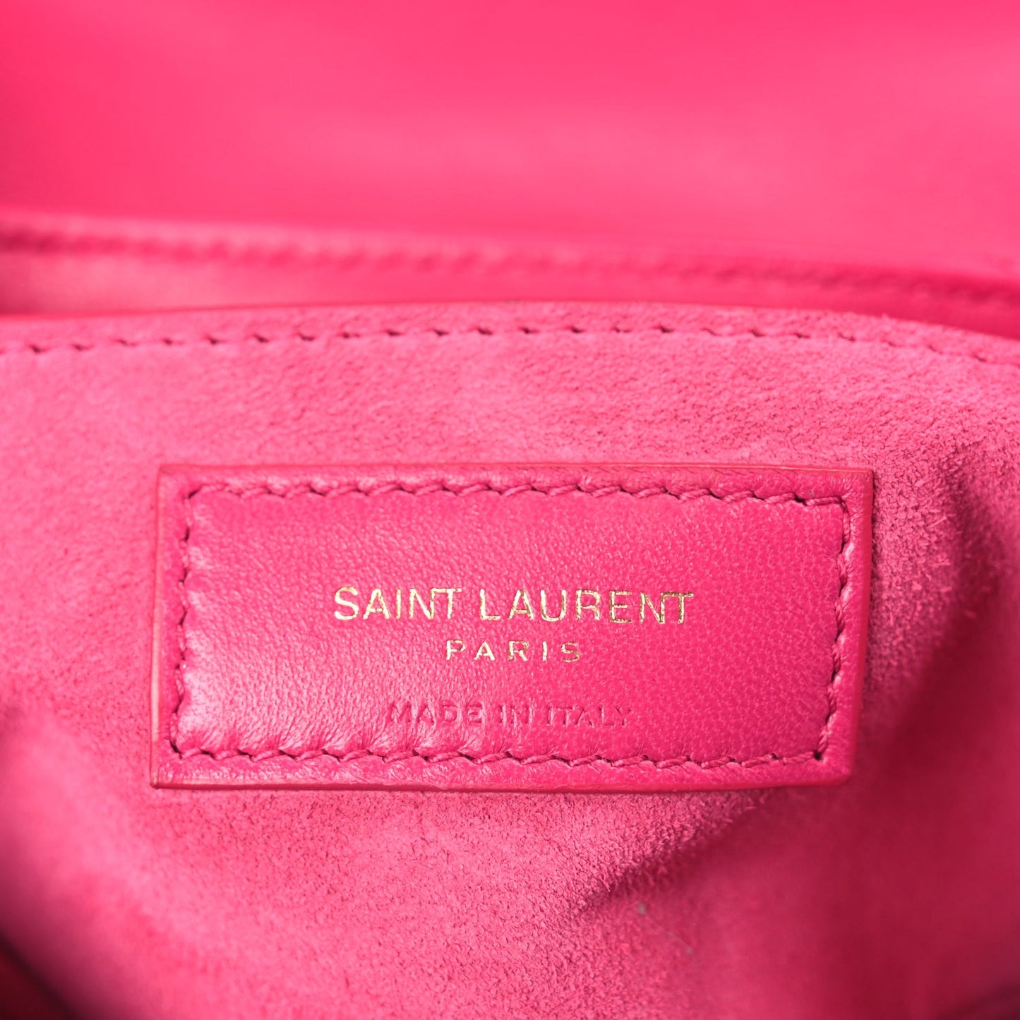 Lambskin Quilted Le 57 Diamond Shoulder Bag Lipstick Fuschia