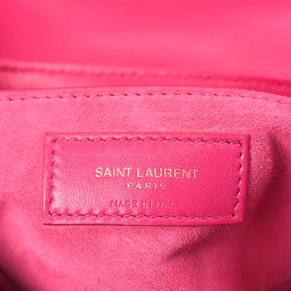 Saint Laurent Lambskin Quilted Le 57 Diamond Shoulder Bag Lipstick Fuschia 5 of 8