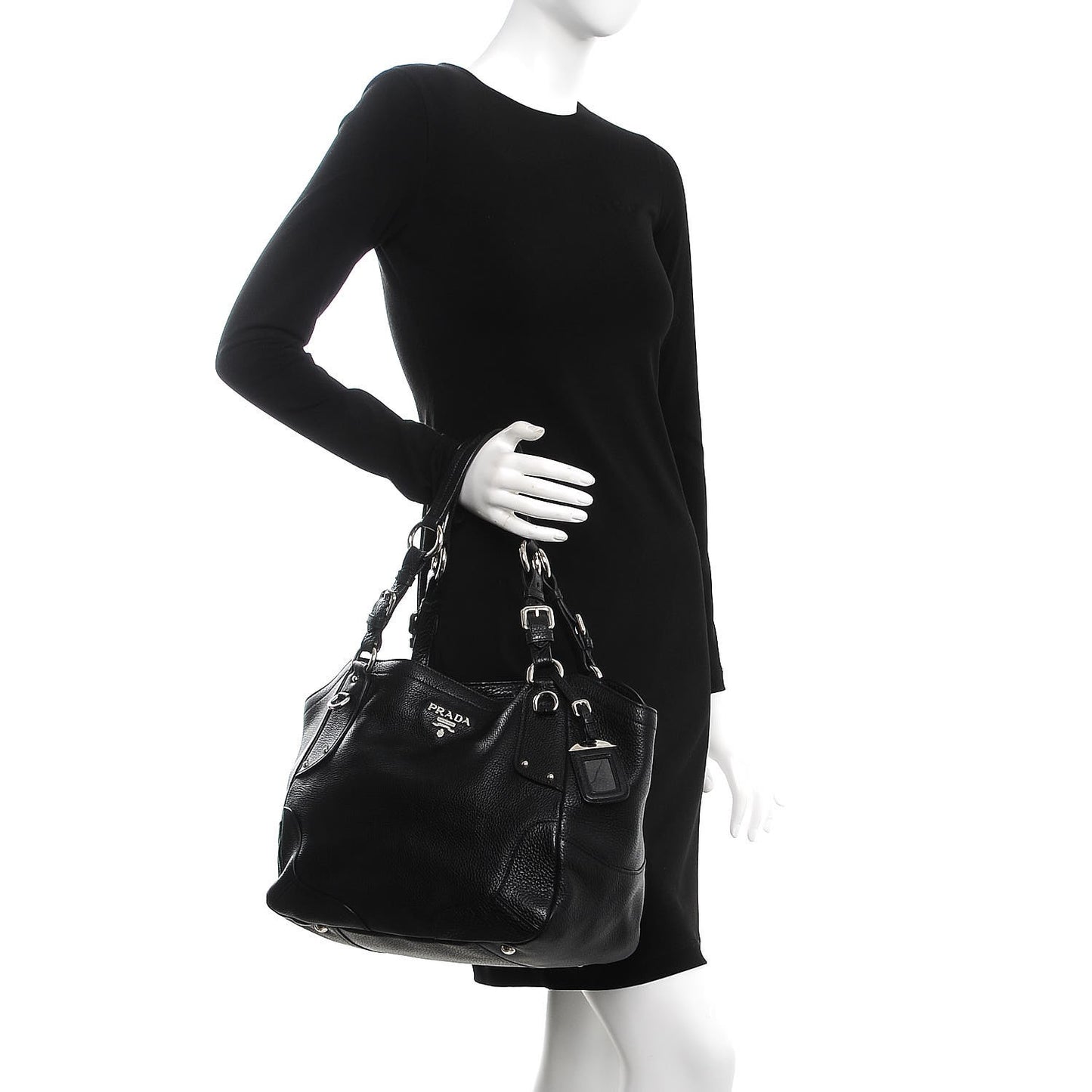 Vitello Daino Tote Nero Black