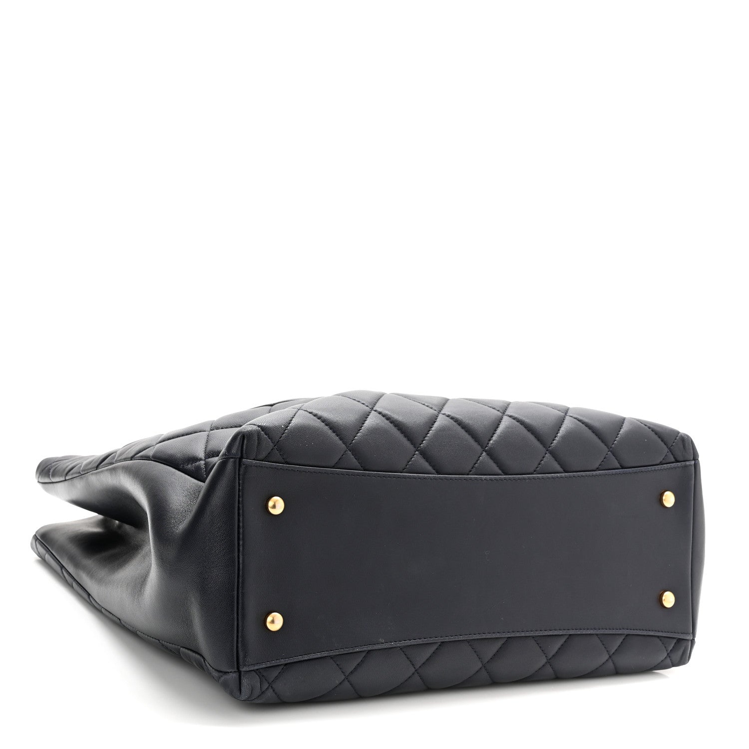 Chanel Lambskin Quilted Trendy CC Shopping Tote Navy 4 of 11