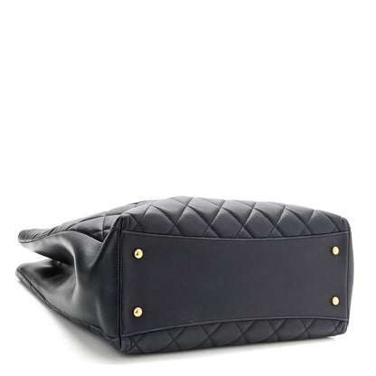 Chanel Lambskin Quilted Trendy CC Shopping Tote Navy 4 of 11