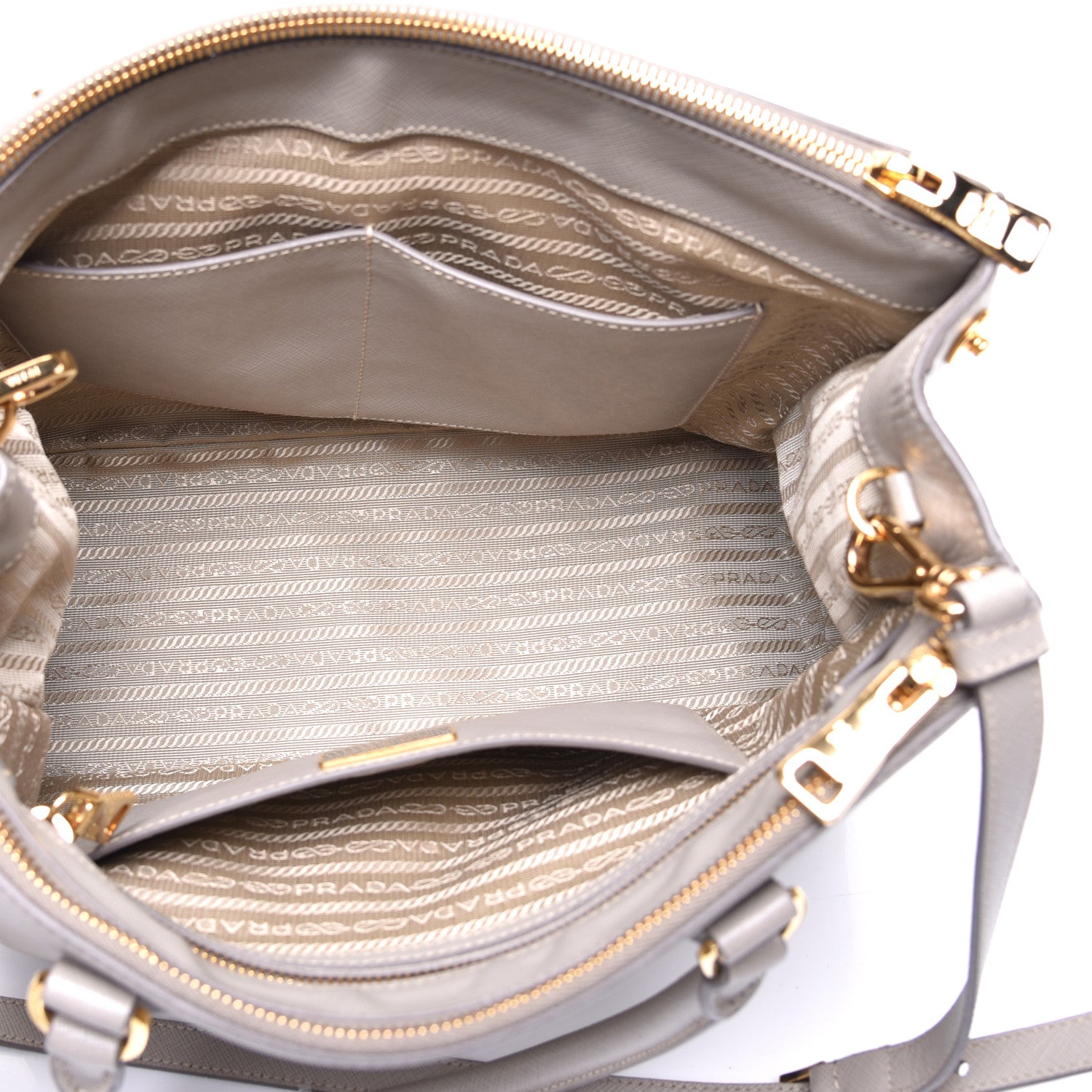 Prada Saffiano Medium Galleria Double Zip Tote Argilla 6 of 9