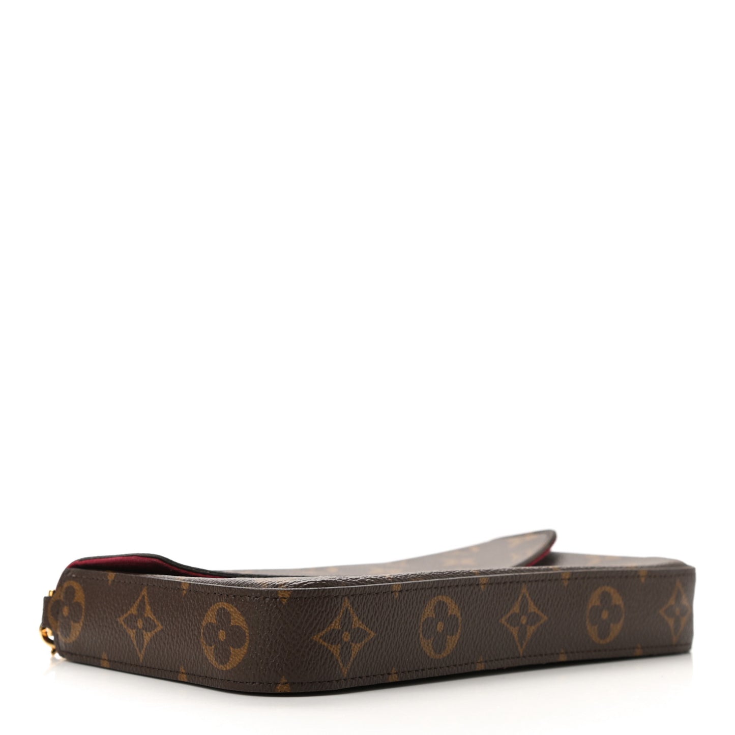 Monogram Pochette Felicie Chain Wallet Fuchsia