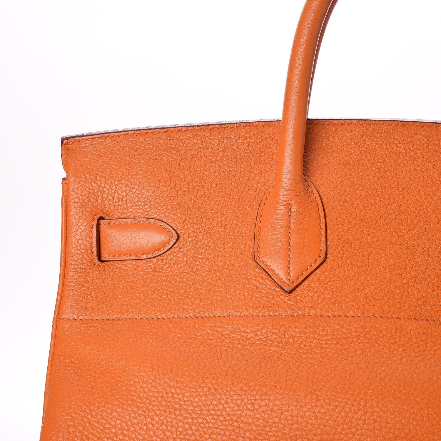 Hermes Taurillon Clemence HAC Birkin 40 Orange 21 of 33