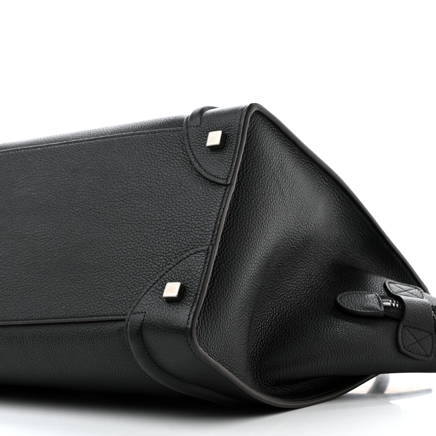 Drummed Calfskin Mini Luggage Black