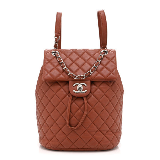Chanel Lambskin Quilted Small Urban Spirit Backpack Brown 1 of 1