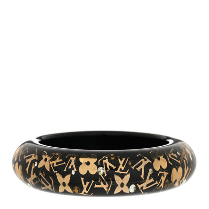Louis Vuitton Resin Swarovski Inclusion Bracelet GM Black 3 of 6
