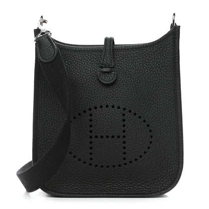 Hermes Taurillon Clemence Evelyne TPM Black 1 of 12