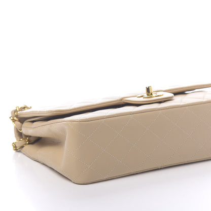 Chanel Lambskin Quilted Medium Double Flap Beige 9 of 13