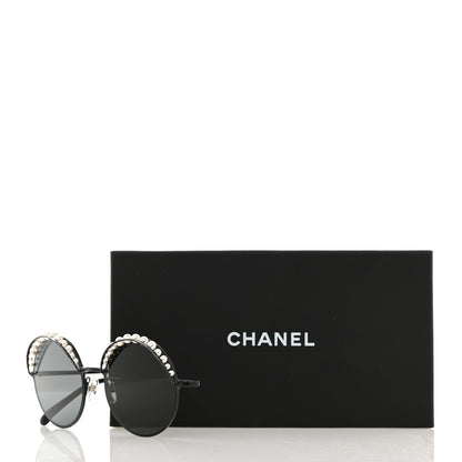 Chanel Pearl Round Sunglasses 4234-H Black 9 of 9