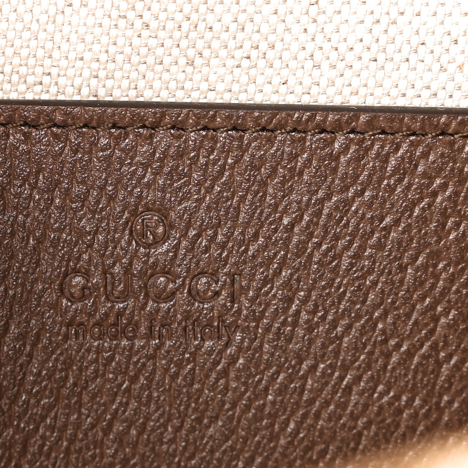 Gucci GG Supreme Monogram Textured Dollar Calfskin Web Mini Ophidia Top Handle Bag Beige Ebony New Acero 6 of 9
