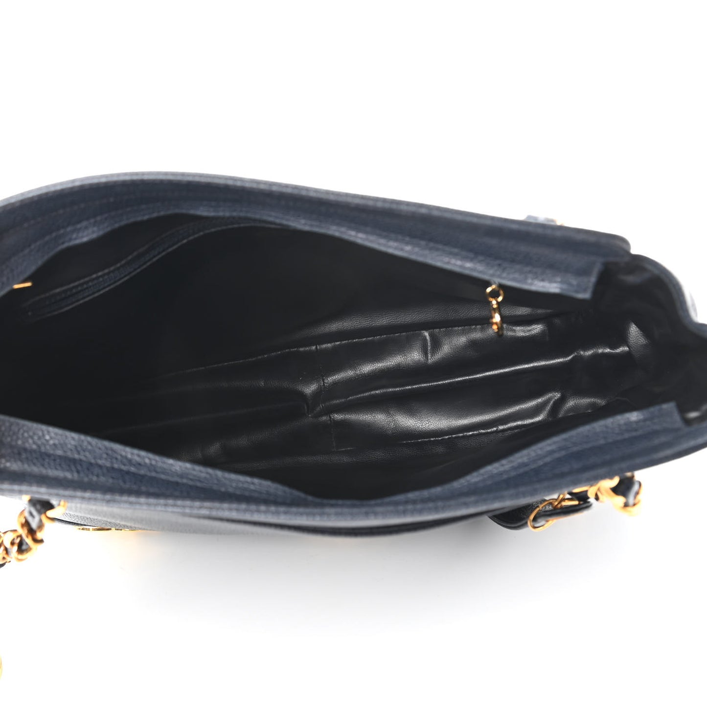 Caviar CC Shoulder Bag Navy Blue