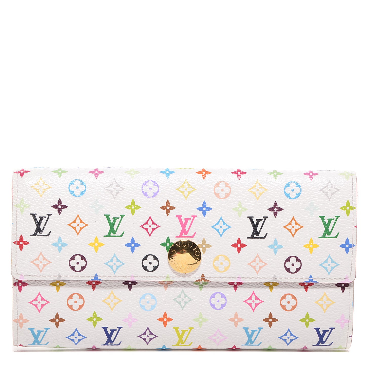 Monogram Multicolor Sarah Wallet White