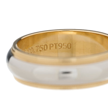 Tiffany Platinum 18K Yellow Gold 6mm Together Milgrain Wedding Band Ring 57 8 5 of 5
