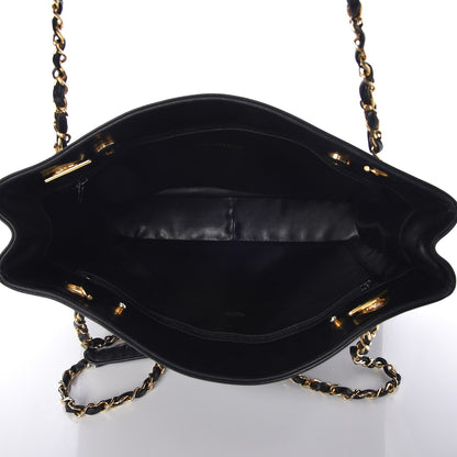 Chanel Lambskin Shopping Tote Black 5 of 8