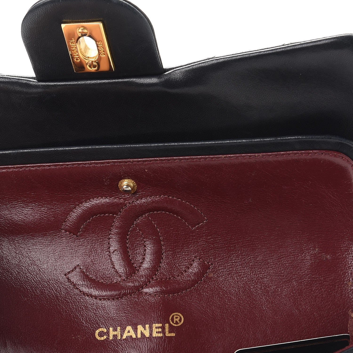 Chanel Lambskin Quilted Small Double Flap Black 14 of 16