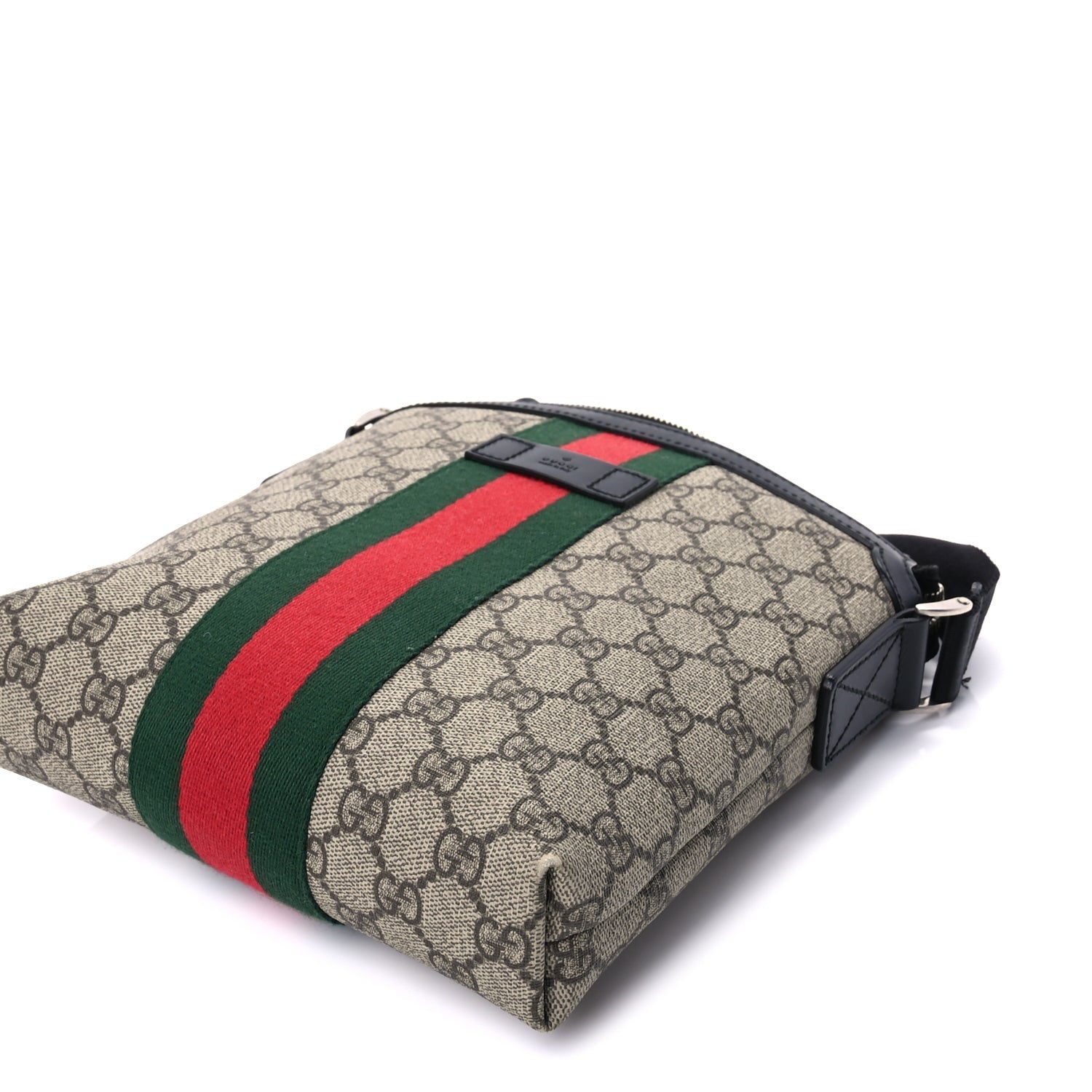 Gucci GG Supreme Monogram Web Messenger Bag Black 8 of 8