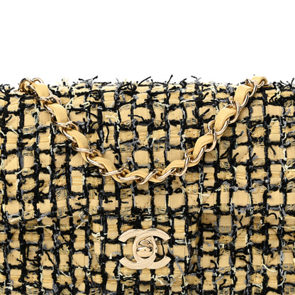 Chanel Tweed Quilted Mini Rectangular Flap Yellow Black 8 of 11