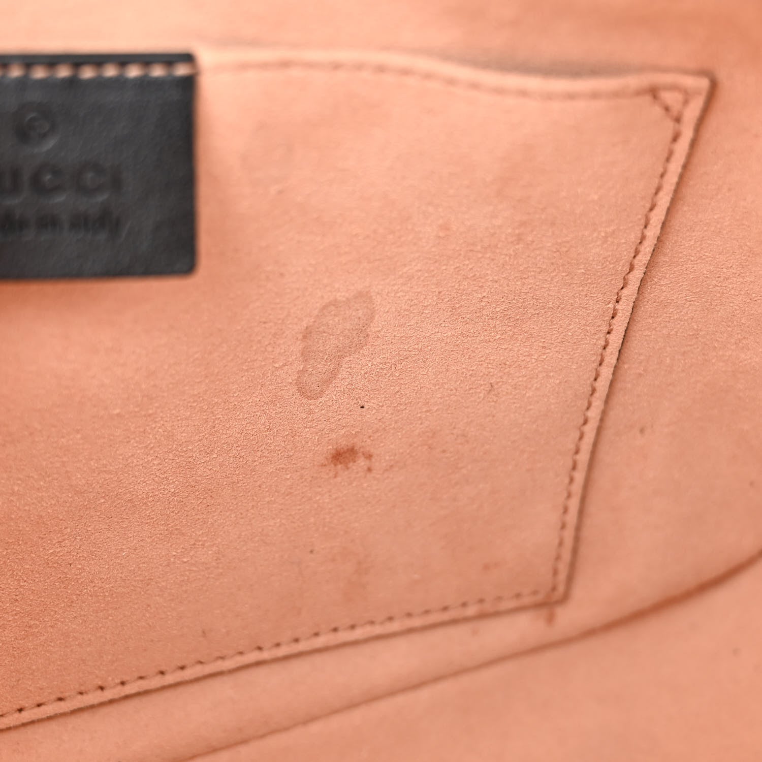 Gucci Calfskin Matelasse Small GG Marmont Chain Shoulder Bag Black 12 of 14