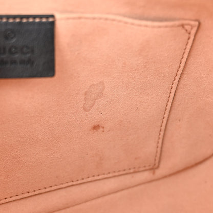 Gucci Calfskin Matelasse Small GG Marmont Chain Shoulder Bag Black 12 of 14