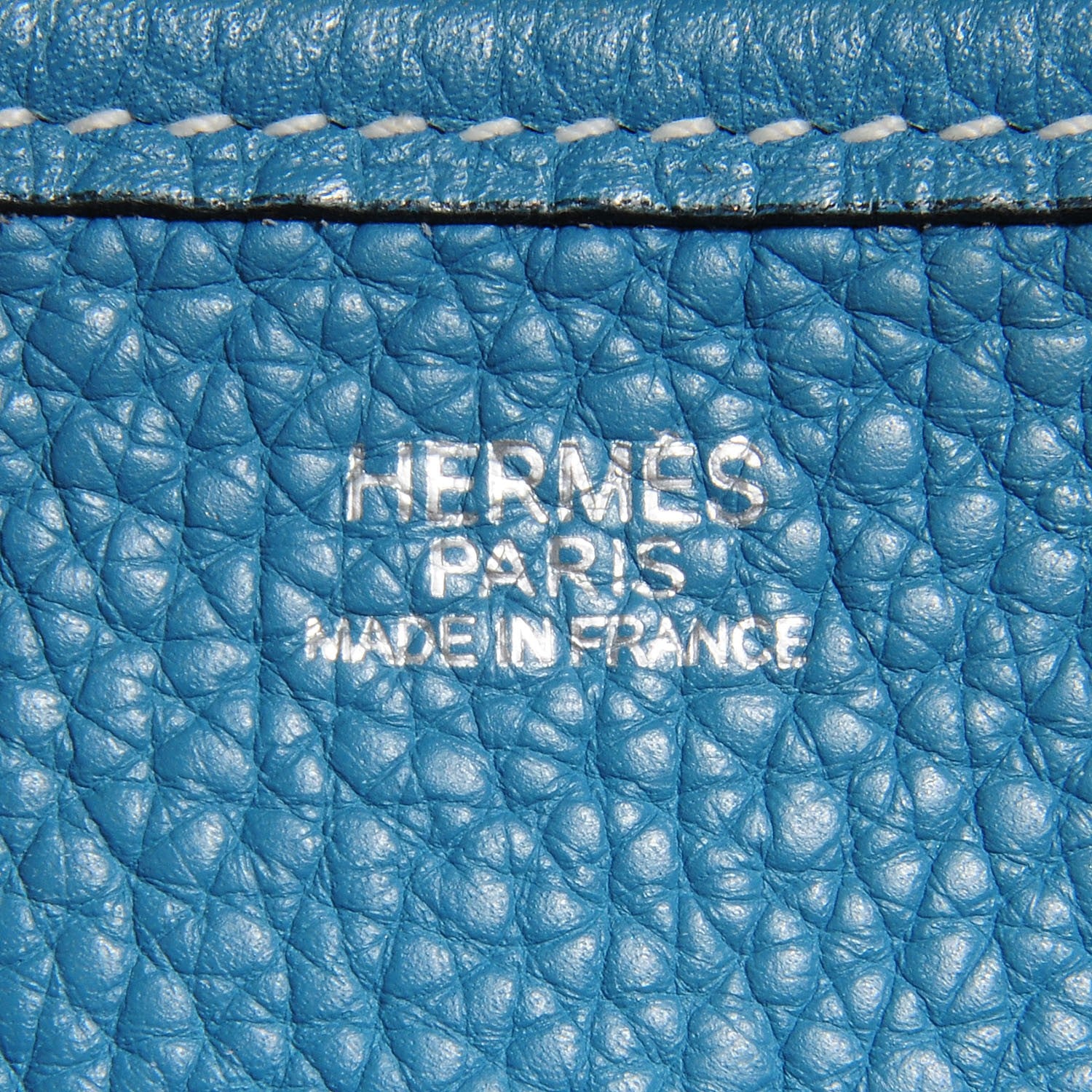 Hermes Taurillon Clemence Evelyne GM Blue Jean 9 of 13
