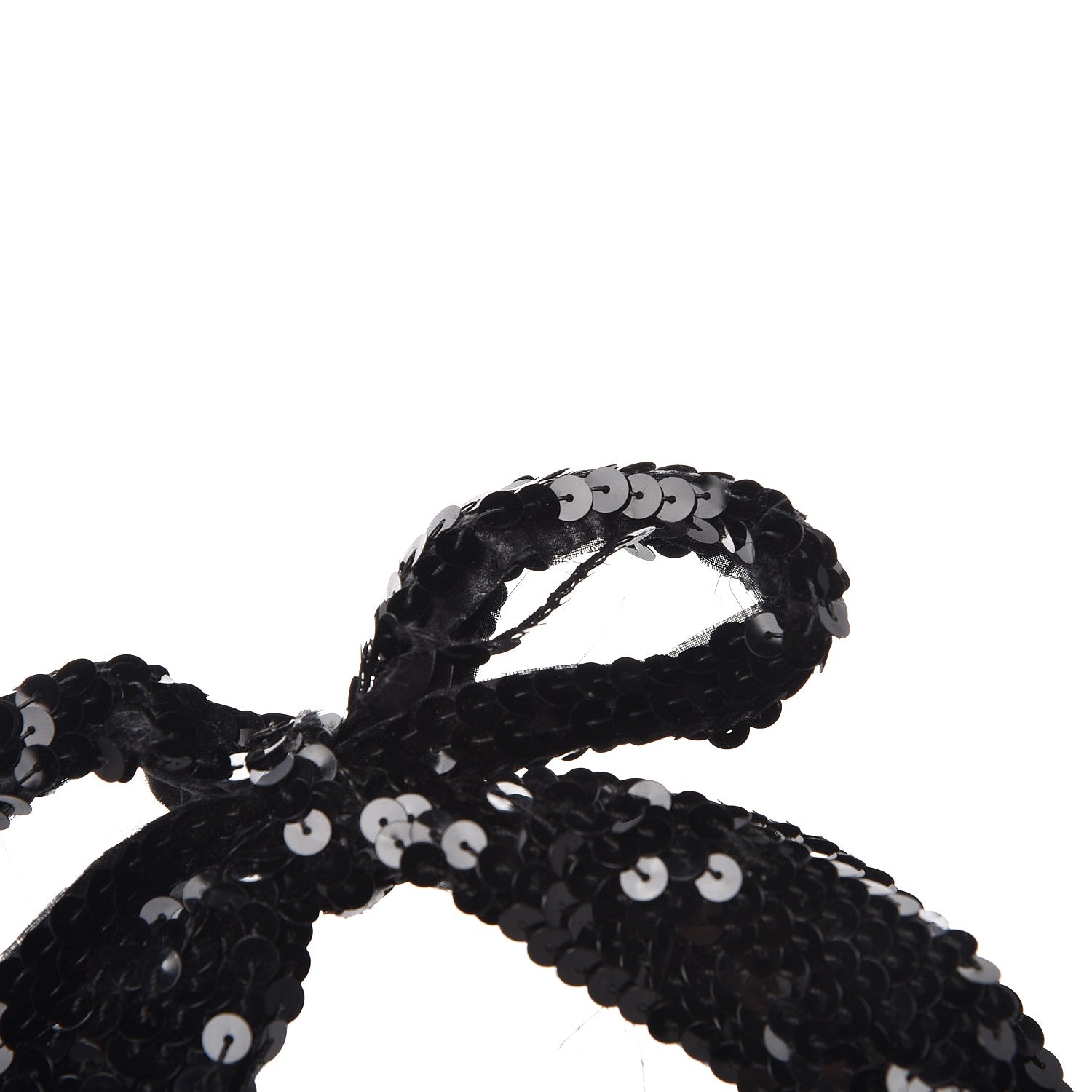 Chanel Sequin Bow Headband Black 8 of 9