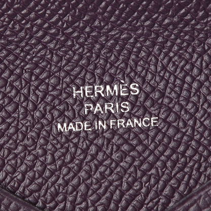 Hermes Epsom Calvi Card Case Raisin 6 of 6