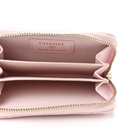 Chanel Caviar Quilted Zip Coin Purse Light Pink 5 of 8