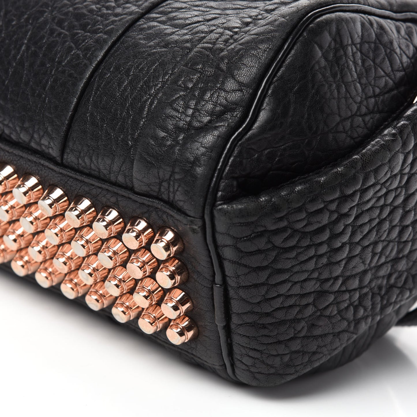 Pebbled Lambskin Rockie Black Gold Hardware