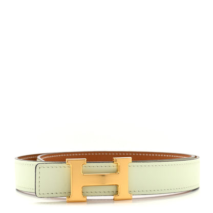 Hermes Epsom Swift 24mm Mini H Belt 75 30 Gold Vert Fizz 1 of 6