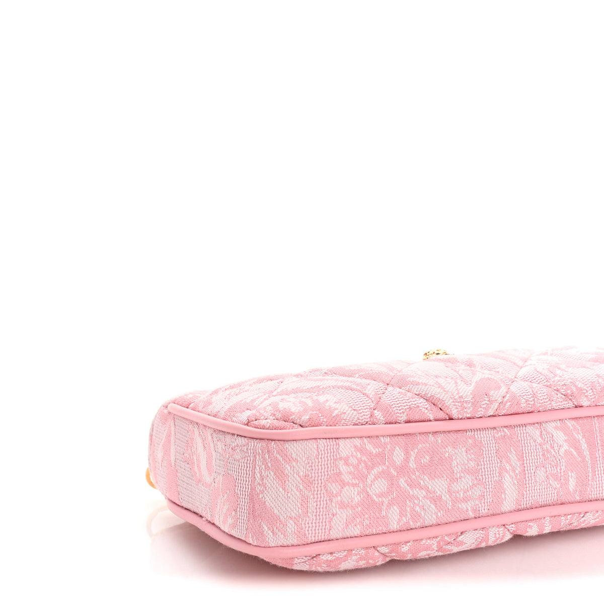 Baroque Jacquard Quilted Medusa Shoulder Bag Baby Pink