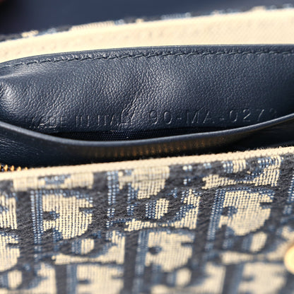 Christian Dior Oblique Medium Saddle Pouch With Chain Blue 6 of 10