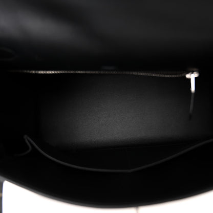 Hermes Toile Quadrille Swift Kelly Sellier 28 Ecru White Black 5 of 13