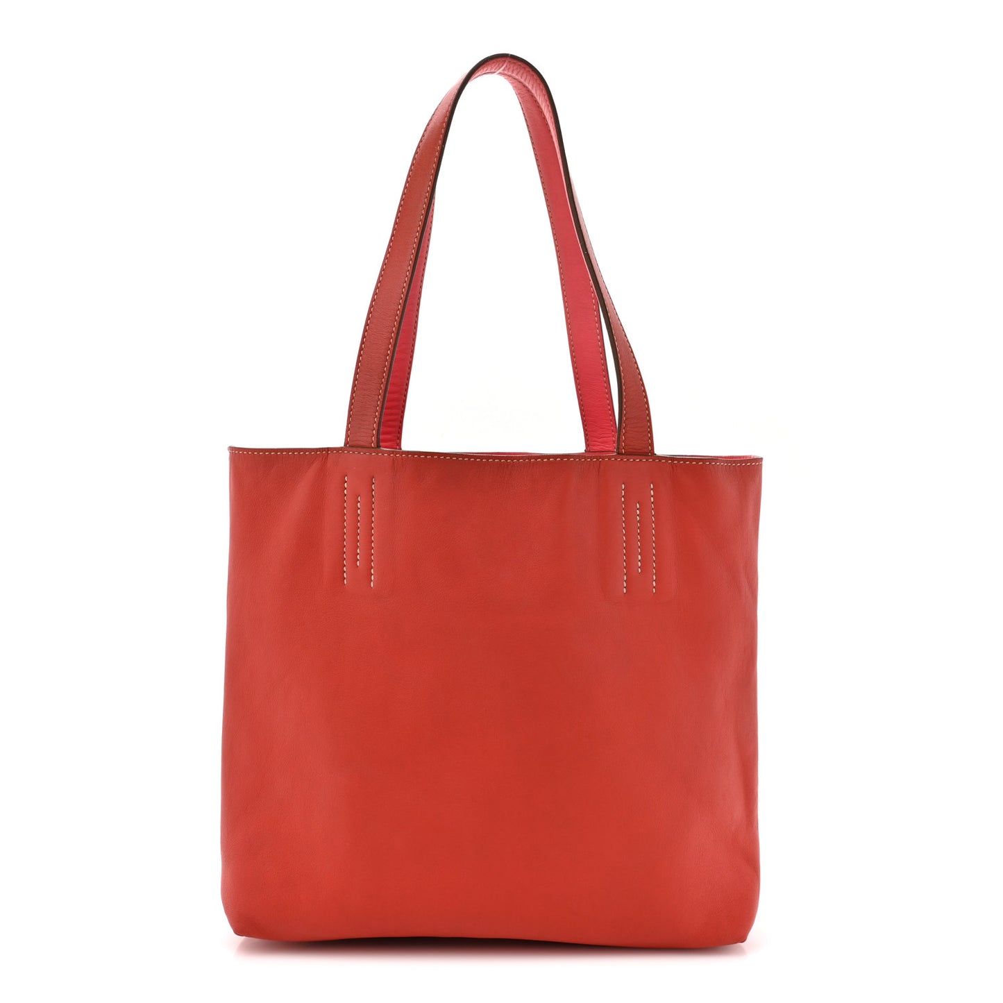 Veau Sikkim Swift Double Sens 28 Reversible Tote Peony Sanguine